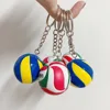 1pcs PVC Volleyball Keychain Anime Style Mini 3D Ball Key Ring Bag Charm Accessories Gift 3