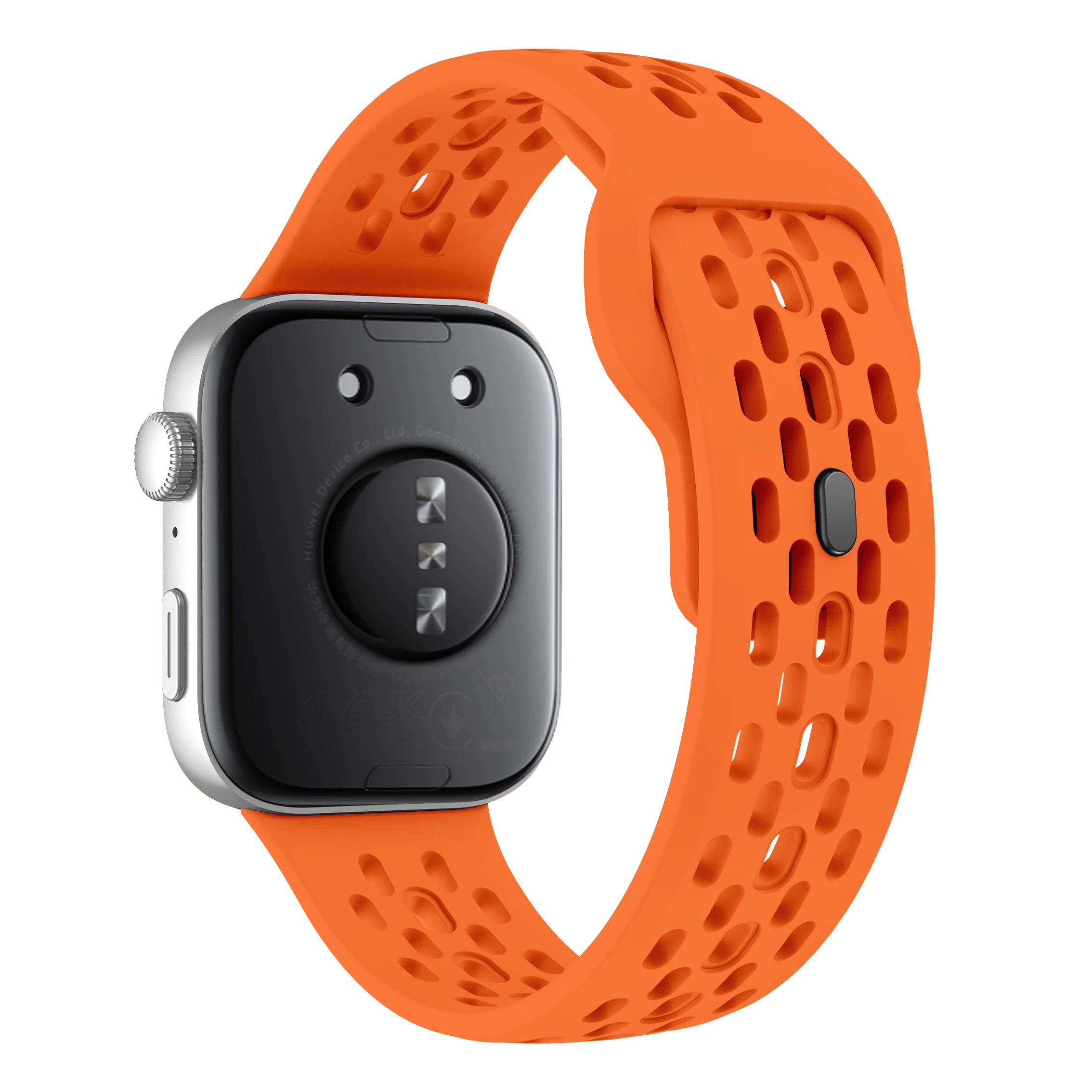 Breathable Mesh Silicone Watch Strap with Reserve Buckle