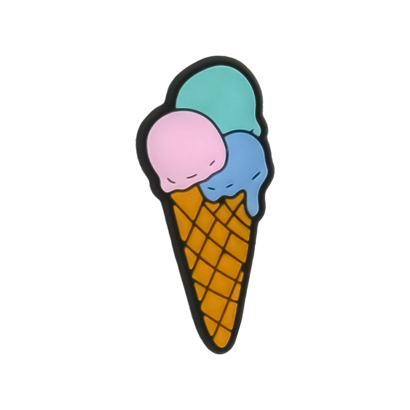 1 adet rahat tarzı ayakkabı takılar gökkuşağı dondurma takunya balon köpek ayakkabı aksesuarları fit sandalet toka kadın erkek ayakkabı dekorasyonu