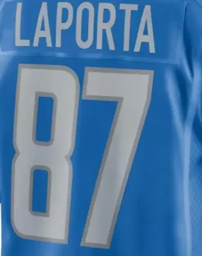 자수 디트로이트 미국 축구 저지 이름 번호 97 번, 에이단 허친슨 14 세인트 다크 브라운 87 라포르타 스포츠 셔츠, 핫 세일