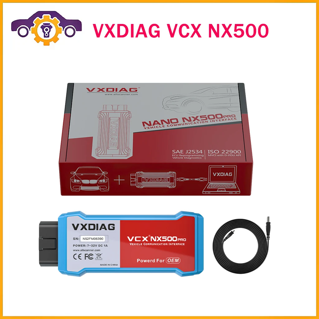 

VXDIAG NANO NX500 for Ford for Mazda IDS 2 in 1 OBD2 Car Diagnostic Scanner J2534 PCM ABS TPMS DPF ECU Coding Key Programming