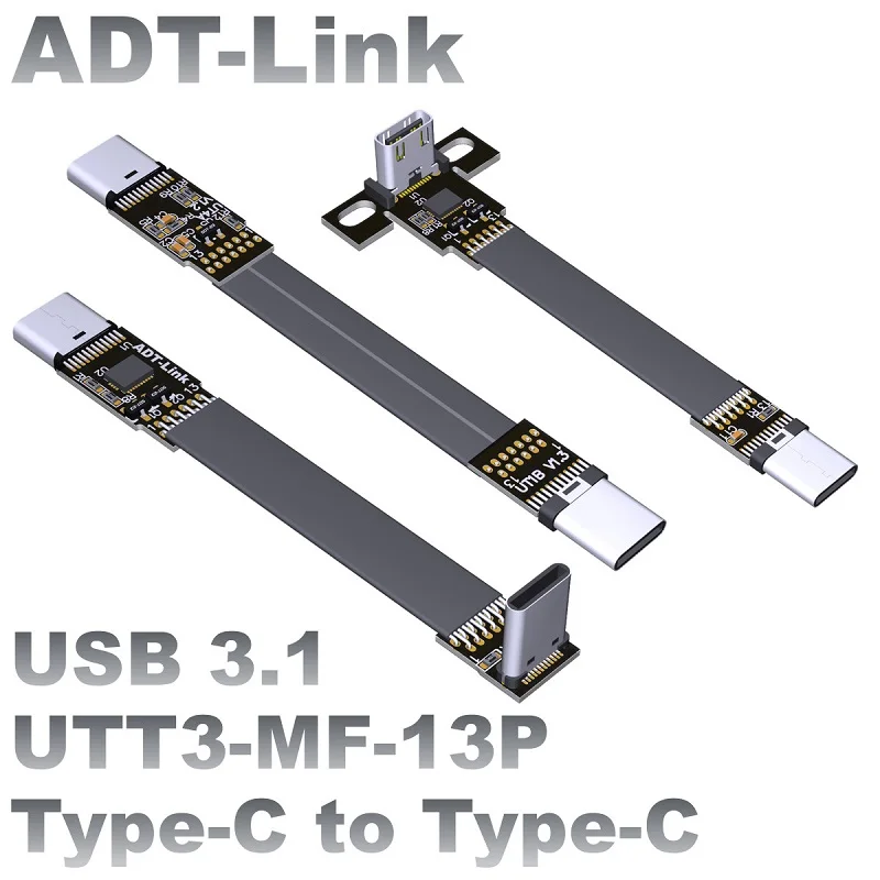 Adt link usb 3 1 extension cable type c male to female 90 adapter