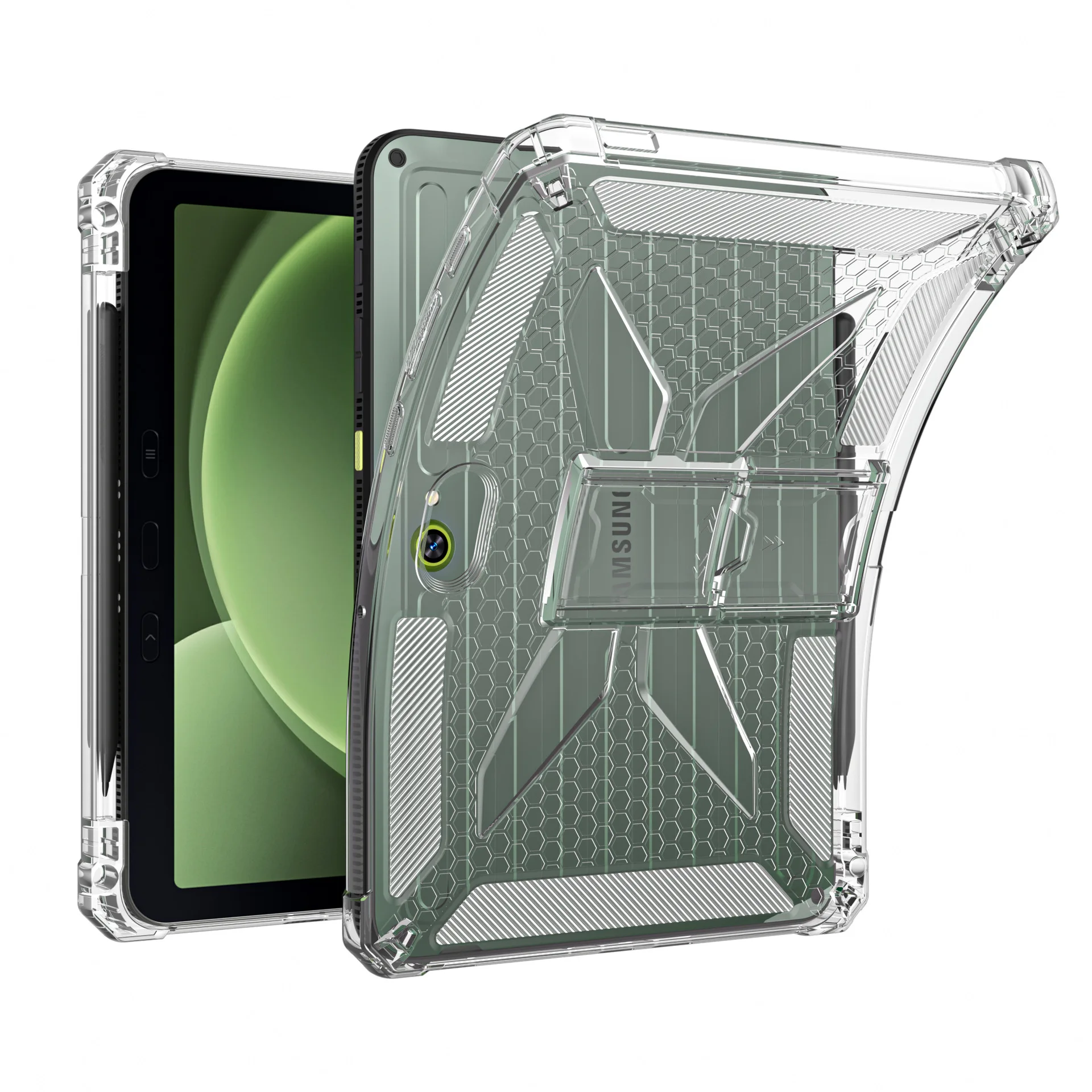 Clear  Tablet Soft Cover with Pencil Holder, 10.1