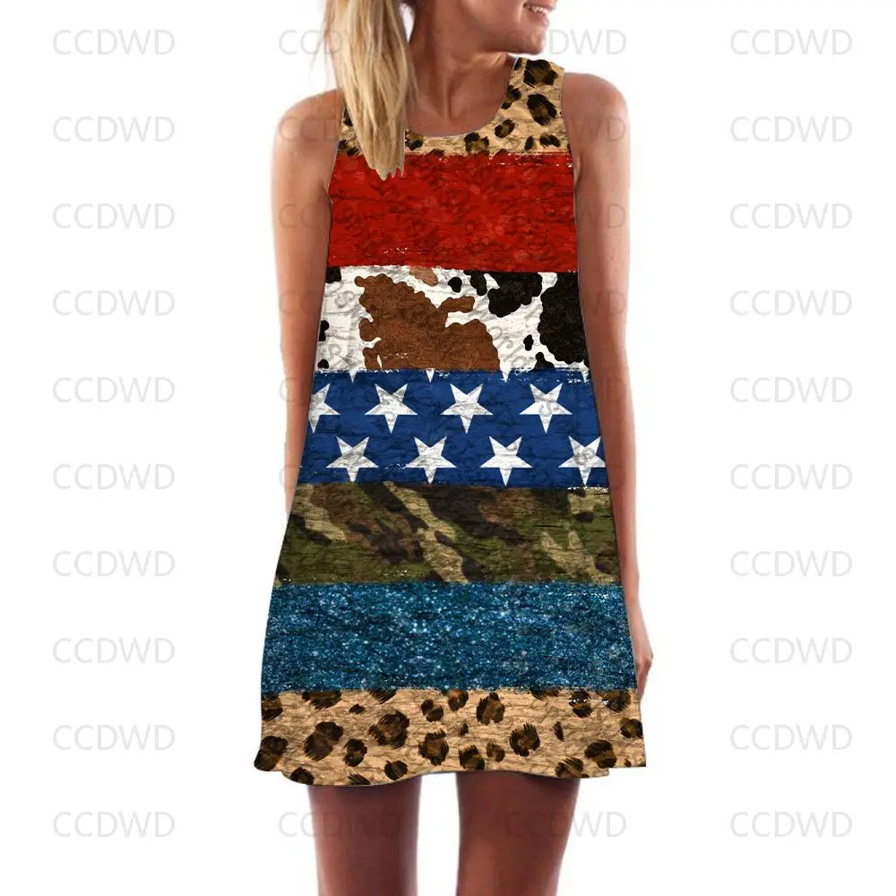 

Dress Woman Graffiti Elegant Women's Dresses for Party 2022 Sleeveless Slip National Flag Translations of Summer Banner Sexy Y2k