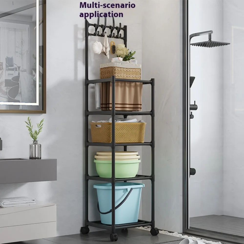 Multi-layer Kitchen Storage Rack Floor Stand 4/5-Tier Microwave Oven Racks Organization Units Household Microwave Stove Rack