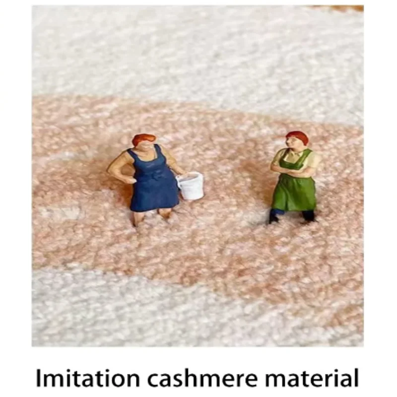 Faux-Tiger-Bereichsteppich, unregelmäßige Form, flauschige und weiche, rutschfeste, waschbare Teppiche für Wohnzimmer, Lesereich, Heimdekoration – Detail 5