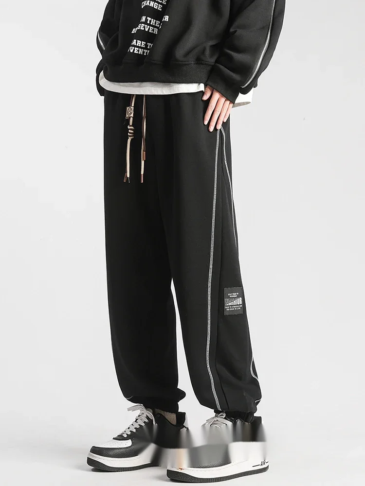 Sports casual pants, men's trend, spring new loose straight leg versatile long pants