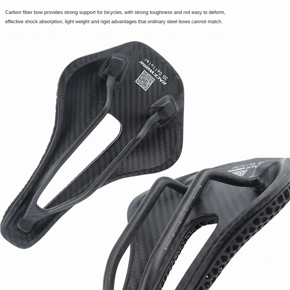 

RACEWORK 3D подушка на сиденье с принтом велосипедная полая подушка для сиденья из углеродного волокна для горных дорог, ультратонкая сумка для сиденья