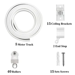 Flexible Silent Curtain Track for Home Decor and Room Dividers (5m)