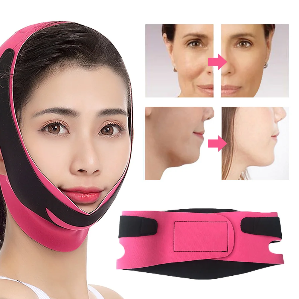 Mento Guancia Fasciatura Dimagrante V Shaper V-Line Lifting Maschera Lifting Face Lifting Cinturino Antirughe Fascia Viso Maschera Per Dormire Bellezz