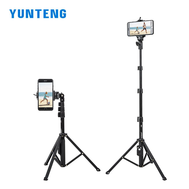 YUNTENG 1388 범용 카메라 삼각대 핸드헬드 스탠드 셀카봉 삼각대 (미러리스 디지털 카메라, 휴대폰, 비디오 촬영용)