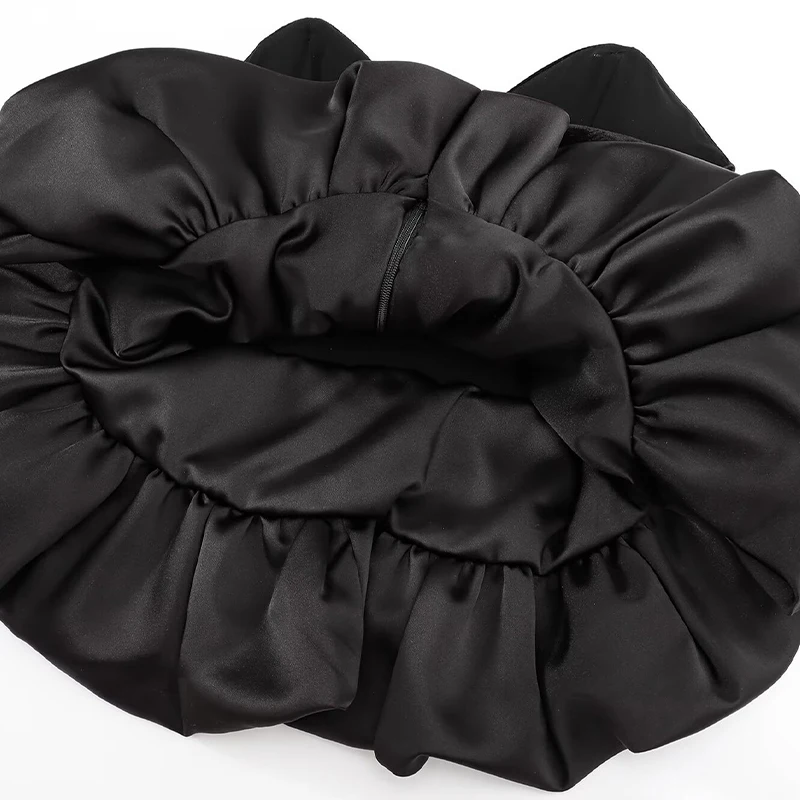 Sexy Off Shoulder Velvet Spliced Tube Top Women Black Backless Strapless Ruched A-line Tank Female 2025 Fashion Lady Party Gown