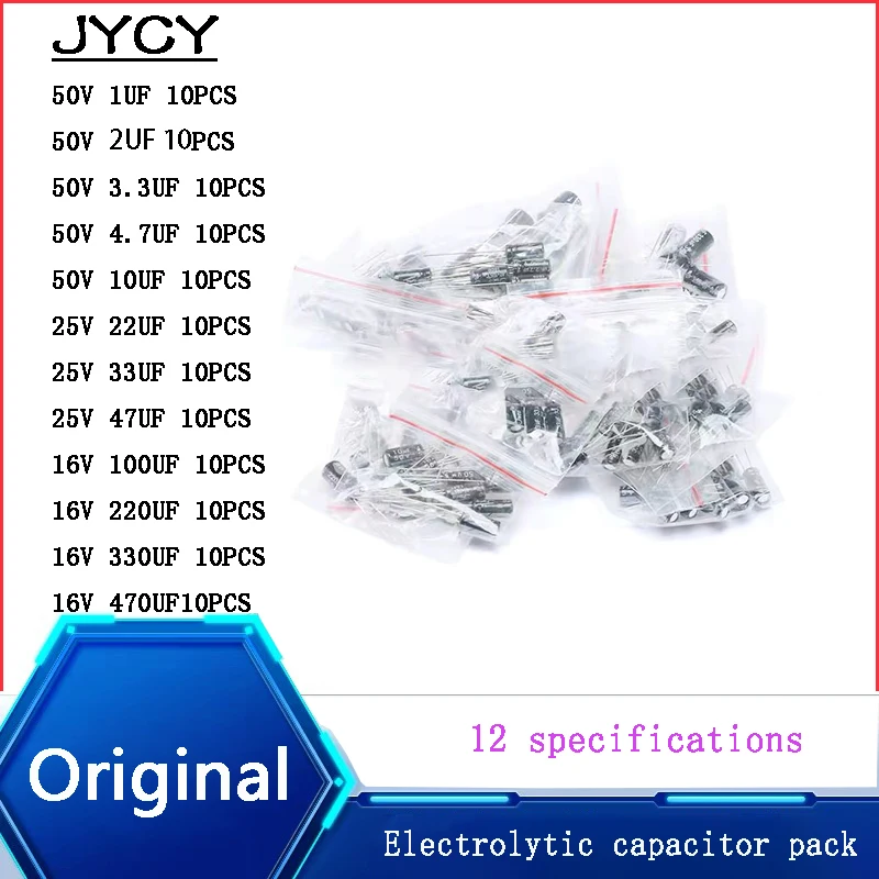

Direct plug capacitor 1uF-470uF Electrolytic Capacitor assortment set pack 1UF 2.2UF 3.3UF 4.7UF 10UF 22UF 33UF 47UF 100UF 220UF