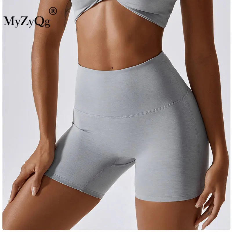 

MyZyQg Women Fashion Abdominal Lifting Hip Yoga Shorts Quick Dry Naked Fitness Pants High Waist Tight Running Sports Shorts