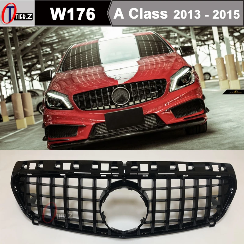 

W176 Racing GT Grill Car Styling Middle ABS Grille for Mercedes A Class W176 Hatchback 2013 - 2015 A180 A200 A250