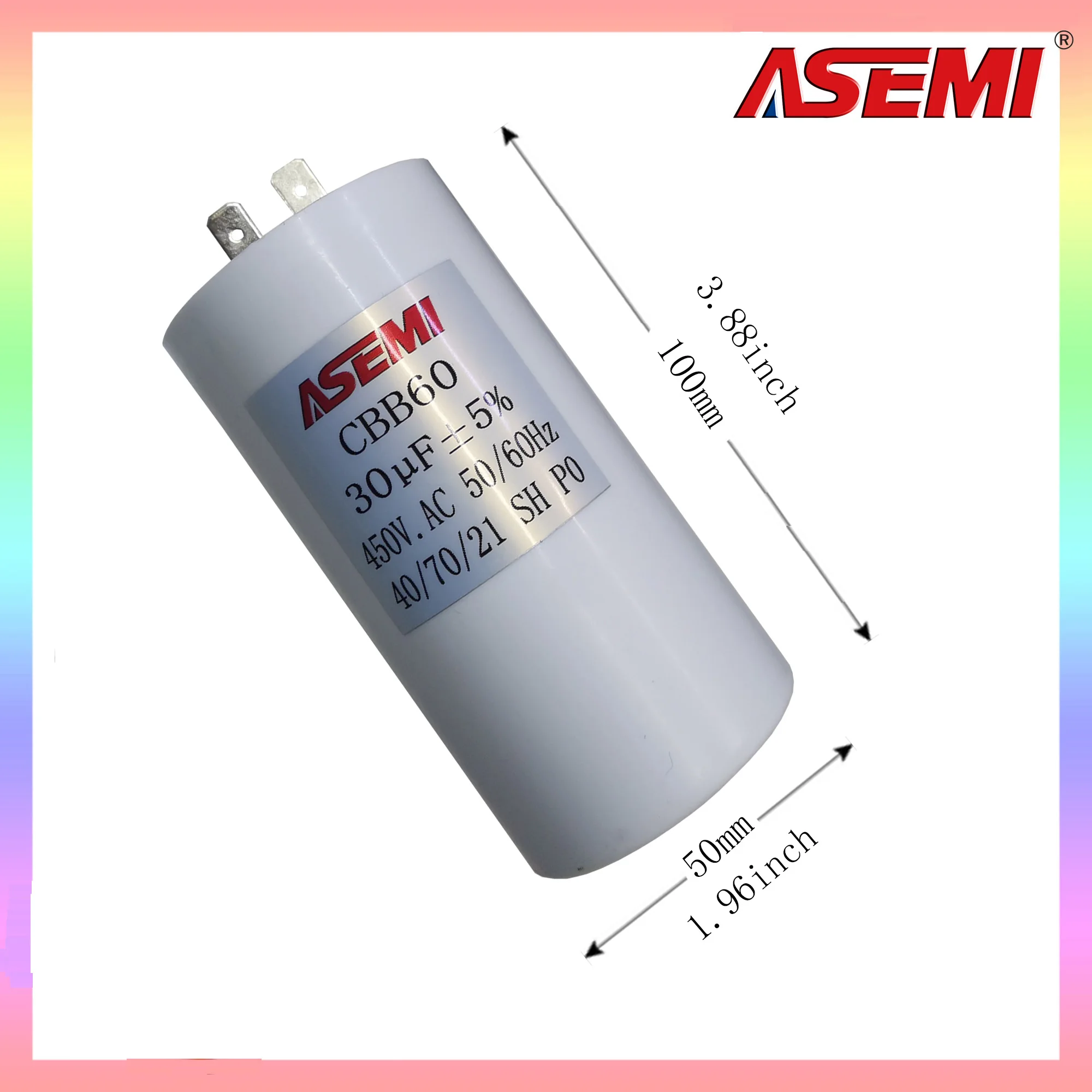 Cbb Capacitor Motor Capacitor CBB60 450V Washing Motor Start Capacitor Water Pump 3.5 4 5 6 8 9 10 12 14 15 16 18 20 25 30 UF Repair Tools