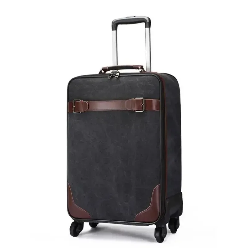 

롤러 트렁크 Canvas Trolley Suitcase Large Capacity Strong Durable Cardan Wheel Suitcase Password Box