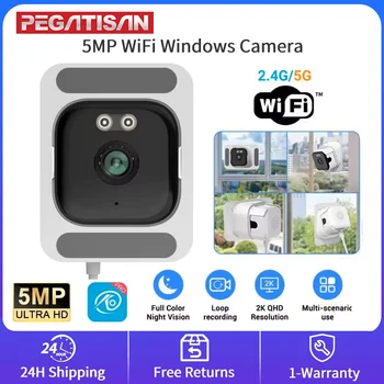 5MP 2K Windows Camera Color Night Vision WiFi Indoor Cam For Home Security Motion Detection 24/7 Recording Quick Install Camera 1