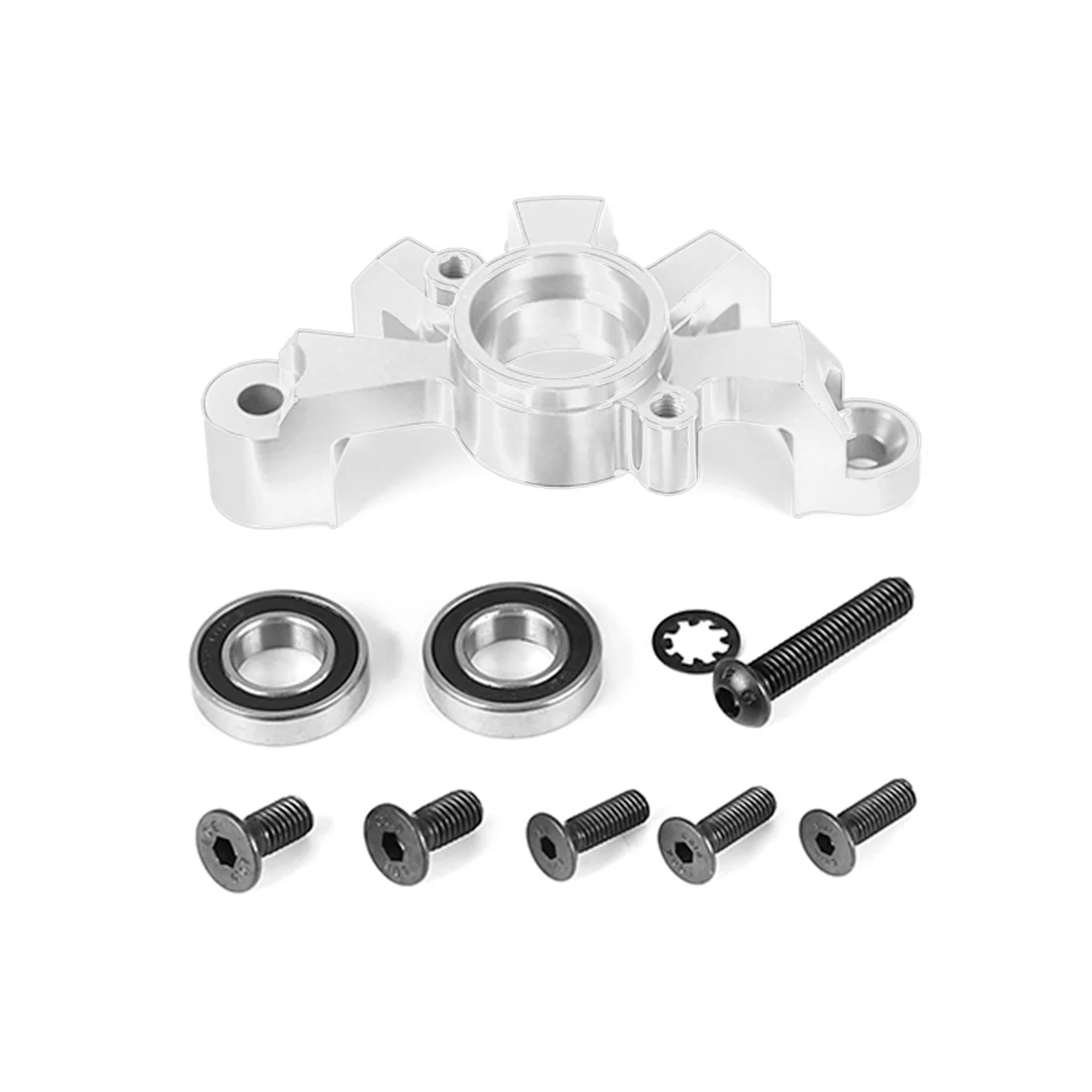 

CNC Metal Clutch Tripod Metal Clutch Bell Mount for Rc Car 1/5 BAHA KM Rovan Baja 5B 5T 5Sc Toys Parts,Silver