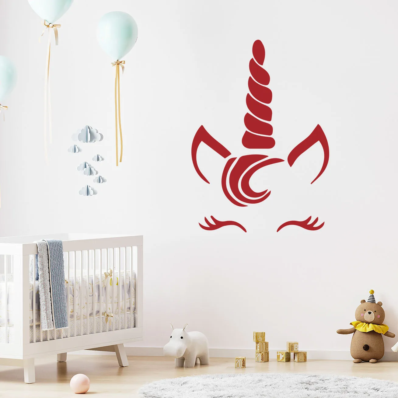 

1 pc hot sale various sizes kawaii Unicorn Wall Stickers Decor For Kids Bedroom Nursery Decorative stickers Autocollant