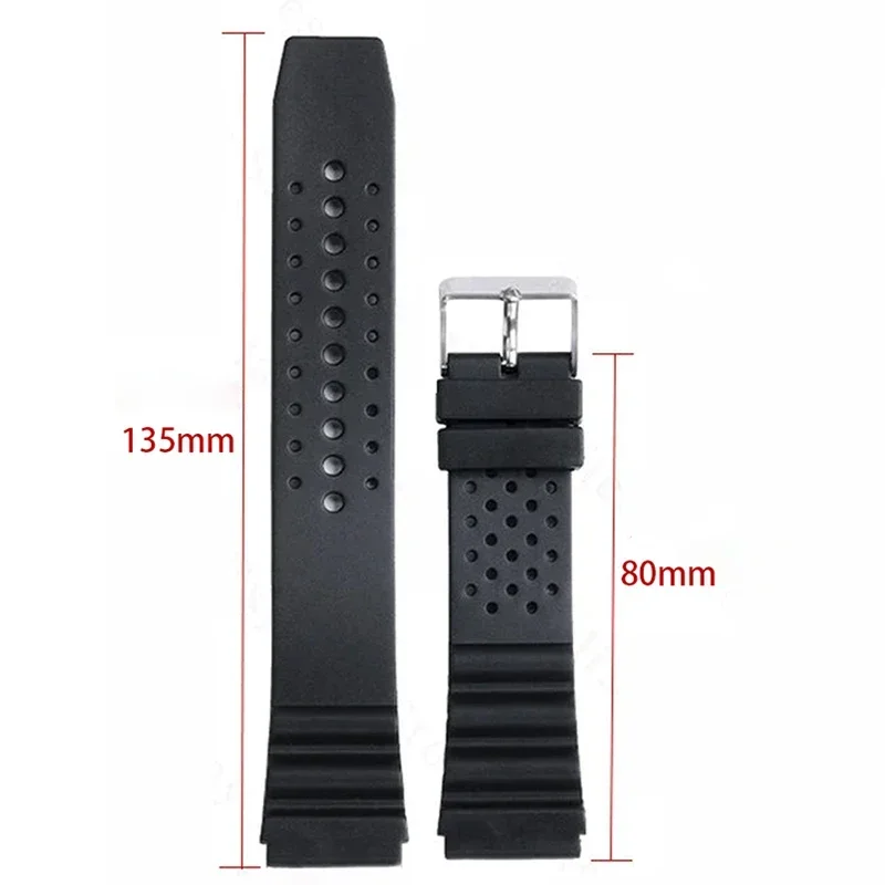 Silicone Waterproof Watch Strap Replacement - Multiple Width Options Available