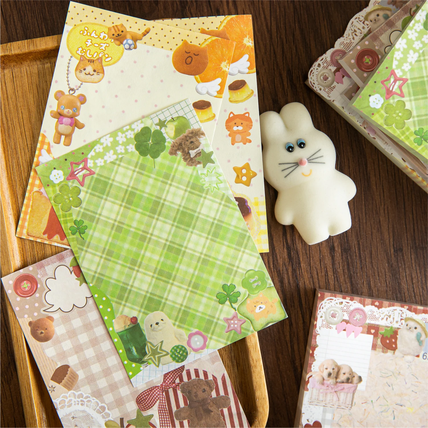 80pcs Kawaii Japanese Student Notebook Stationery School Office Supplies Planner Creative Handbook Decorative Paper - 5