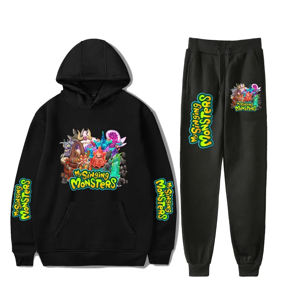 

My Singing Monsters Monster Concert Peripheral Sports Suit Fashionable Casual Hooded Sweatshirt Leg Pants Cool Loose Suit