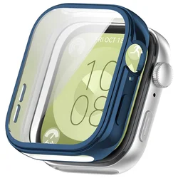 Transparent TPU Shockproof Protective Case for Smartwatch - Enhanced Shell Frame Accessory (Midnight Blue)
