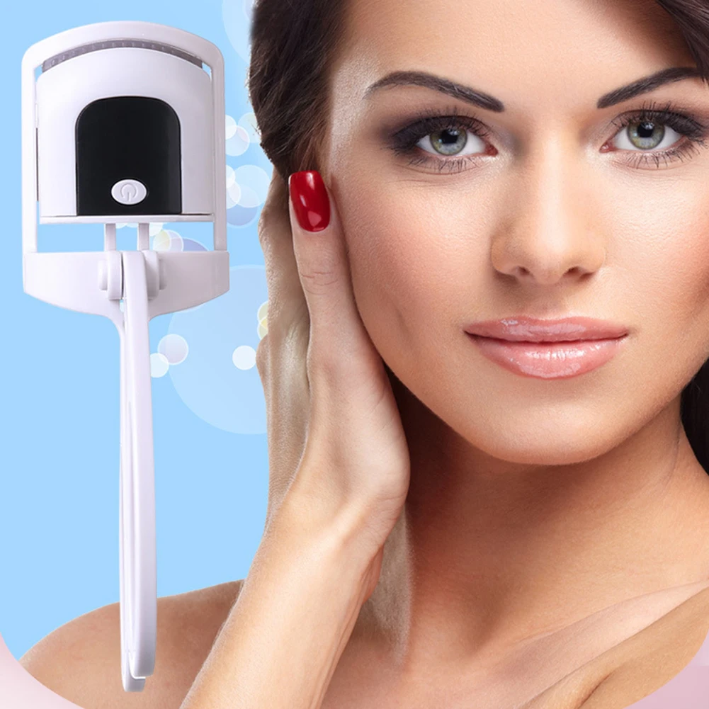 Electric Heated Eyelash Curler Eyelashes Curls Thermal Eyelash Curler USB Rechargeable Mini Long Lasting Makeup Tool Beauty Tool
