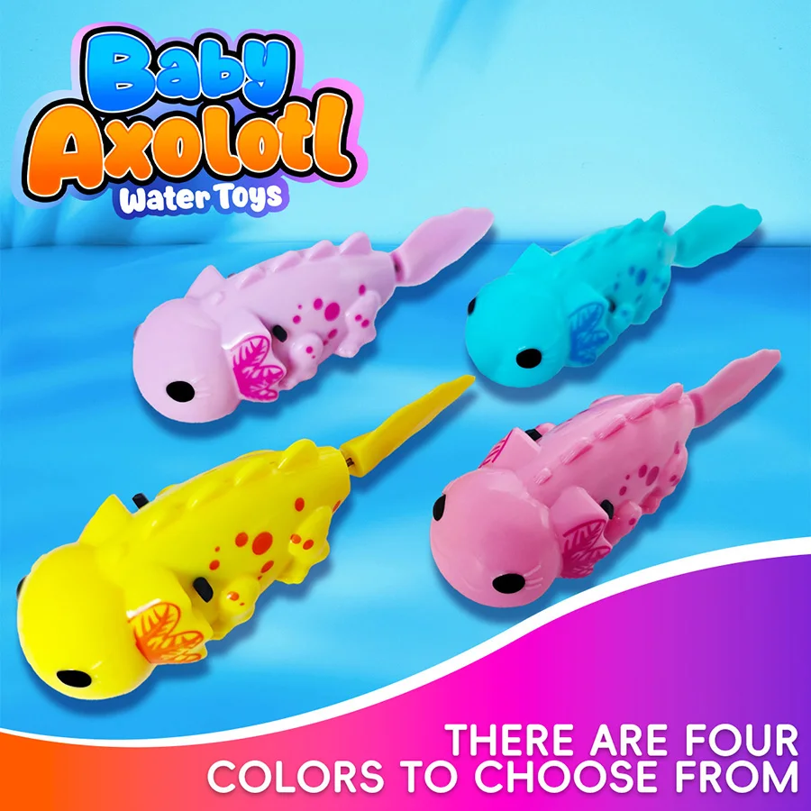Cute Outdoor Children's Electronic Light Sensing Bathtub Interactive Toy Can Swim Colorful Pet Salamander Dinosaur Holiday Gift
