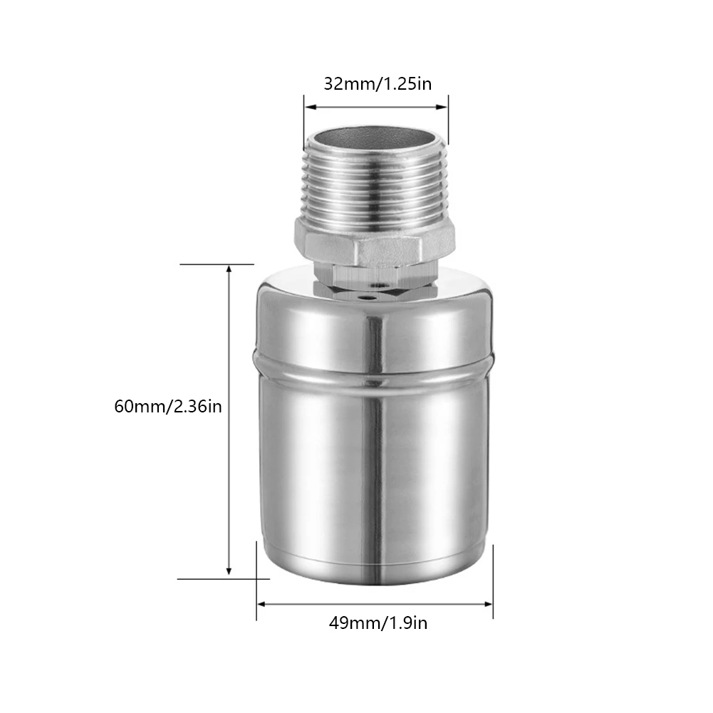 1/2 3/4 1Inch Auto Shut Off Ball Mini Float Valve Water Level Controller Corrosion-Resistant Heat-resistant for Water Tower Tank