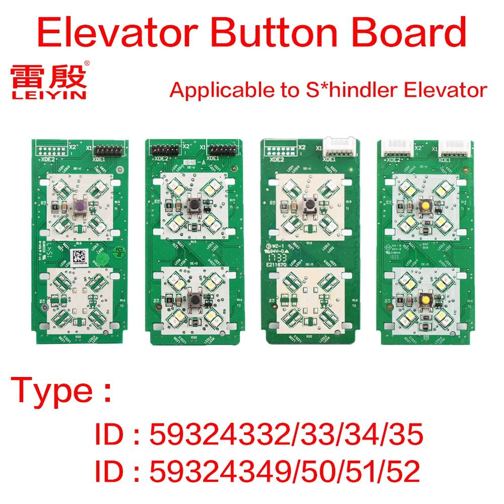 Panneau de boutons d'appel sortant, adapté à l'élévateur S * Hindler, 3600, 5500, 59324332, 59324350, 59324333, 59324349, 1 pièce