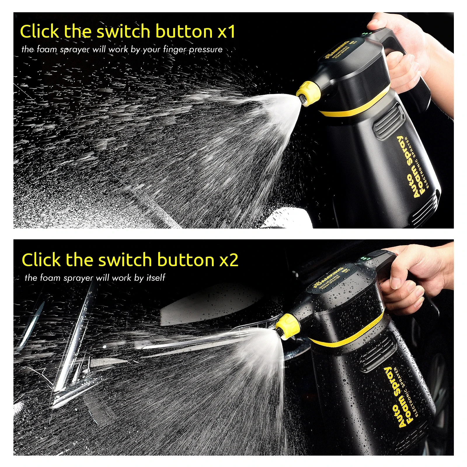 foamboss Electric Foam Sprayer Car Wash Home Garden Clean Detailing Snow Foam Cannon High Pressure Water 3