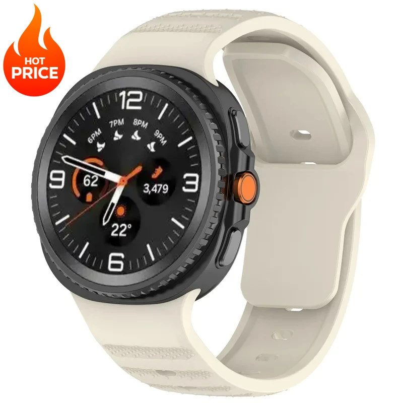 Breathable Silicone Wristband for Smartwatches - Classic Design, 44mm/40mm
