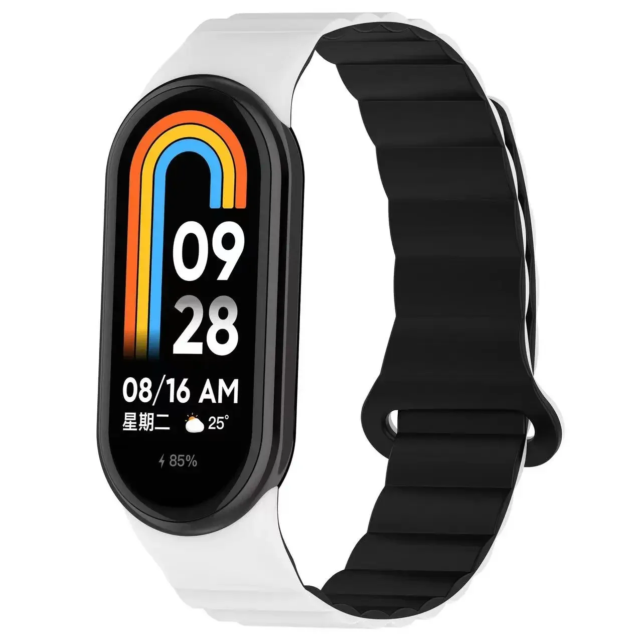 Magnetic Loop Silicone Strap - Comfortable Durable Double Color Bracelet Accessory