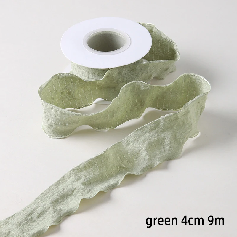 Candy Color Wavy Edge Yarn Ribbon for Gift Wrapping & DIY Crafts - 10 Yards