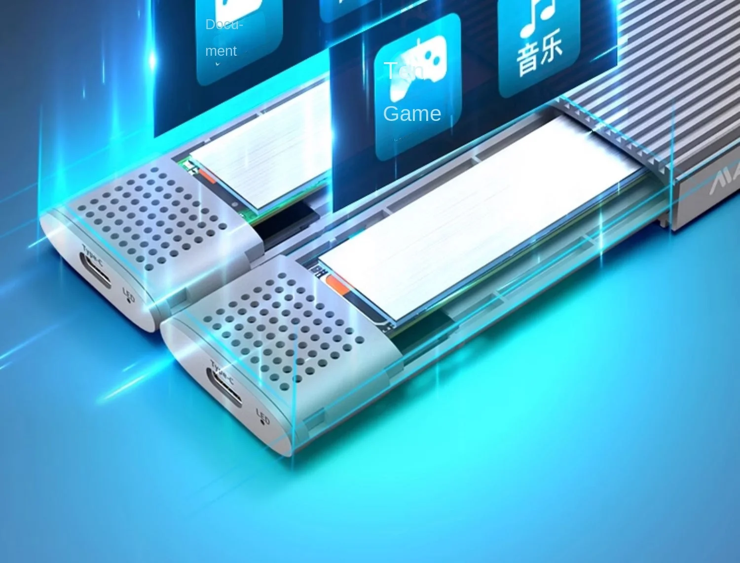 e laptop, caso externo, suporte Dual Bay,