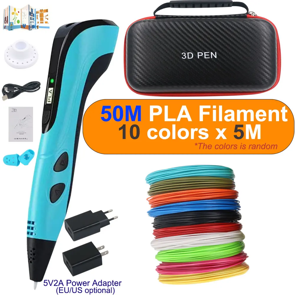 Innovative 3D Printing Pen Kit for Kids with Filament, Power Adapter, and Travel Case, Perfect Birthday or Christmas Gift