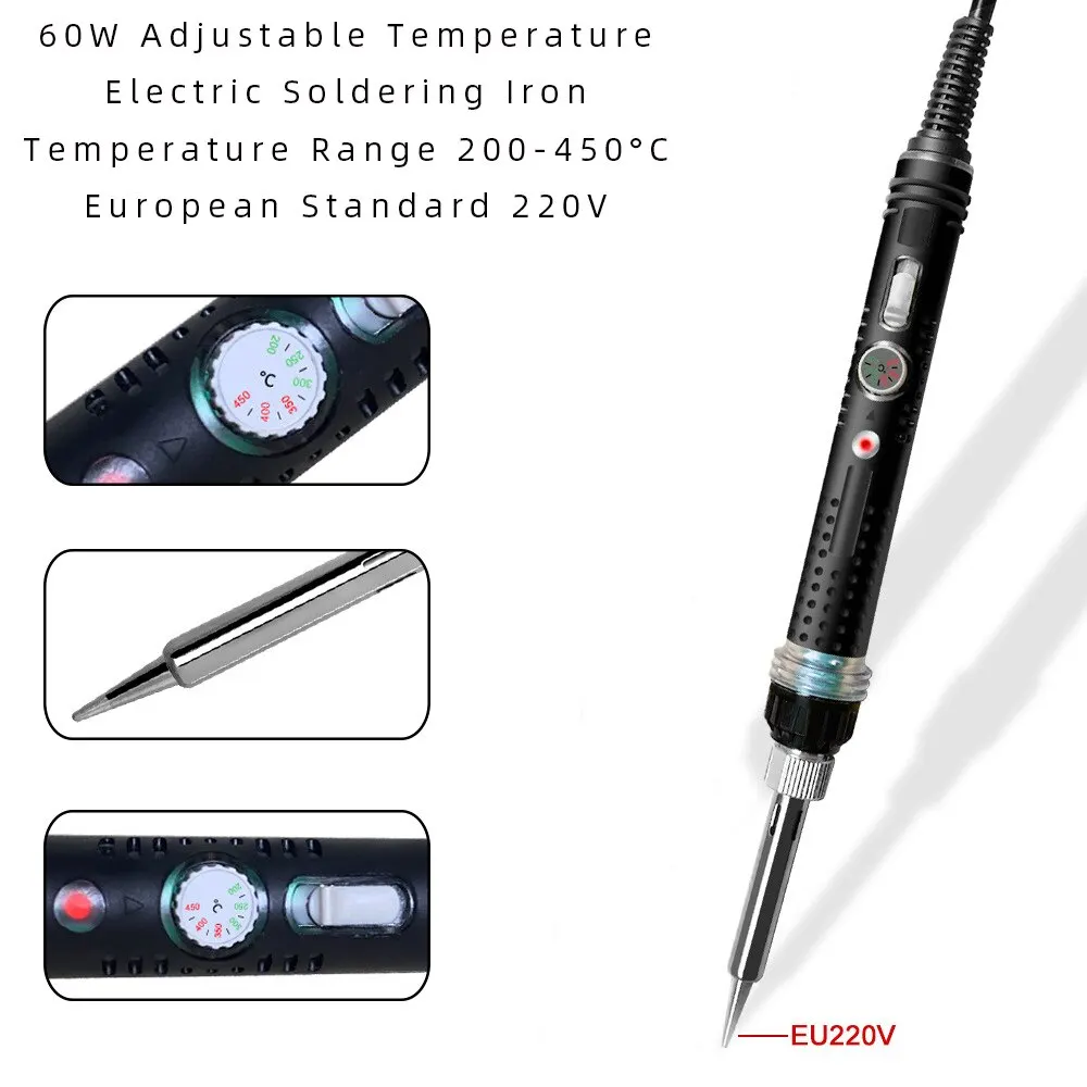Electric Soldering Iron Set 60W Adjustable Temperature