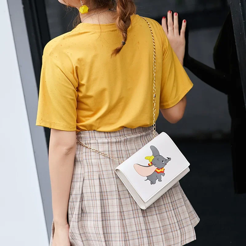 Disney Dumbo cartoon lady messenger bag shoulder pu women fashion handbag minnie shopping bag gift Mobile phone purse