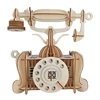 Creative 3D Wooden Assembly Model Puzzle Retro Phonograph Telephone Camera DIY Kids Toys For Children Home Room Decoration 3