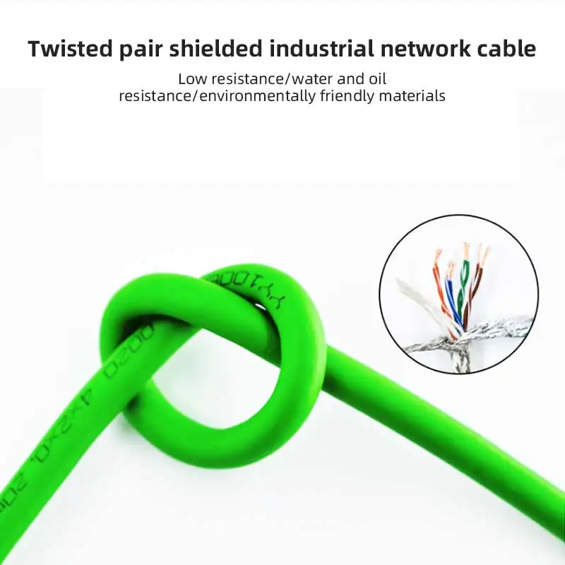 산업용 Profinet 네트워크 케이블 서보 EtherCAT 높은 유연성 드래그 체인 차폐 Cat 6A 기가비트 라인 8Pin RJ45 연장 와이어
