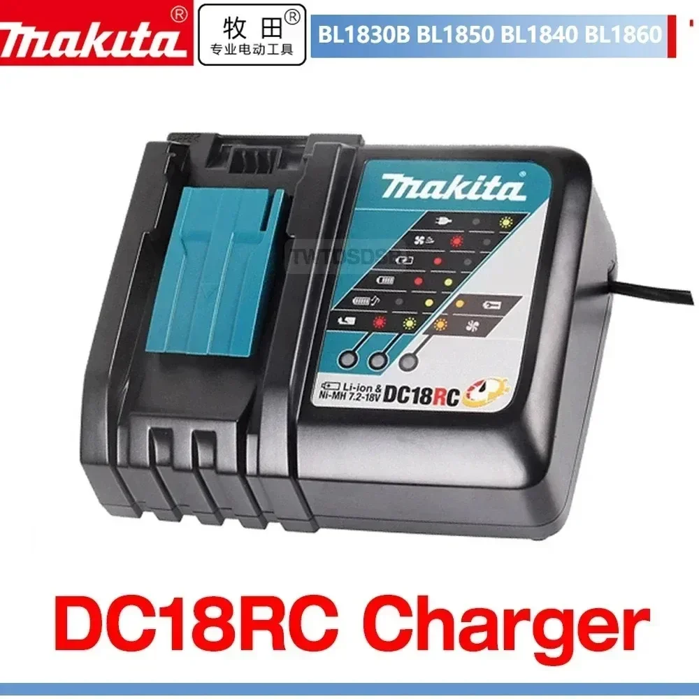 

100% оригинальное зарядное устройство для литий-ионных аккумуляторов DC18RC для Makita 14,4 в 18 в Bl1830 Bl1430 электрическая зарядка 3A