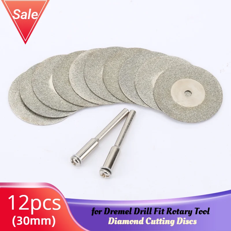 30-Piece Diamond Drill Bit Set - 40 Grit Coarse For Jewelry Making, Metalwork & Rotary Tools