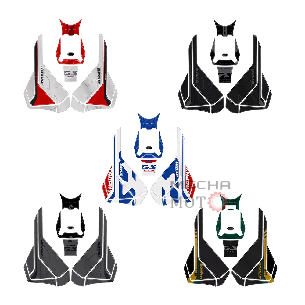 labelbike - 3D Resin Tank Pad Stickers Kit Motorfiets Tankbeschermingen en Decoraties compatibel met BMW R1300 GS Adventure - Groen