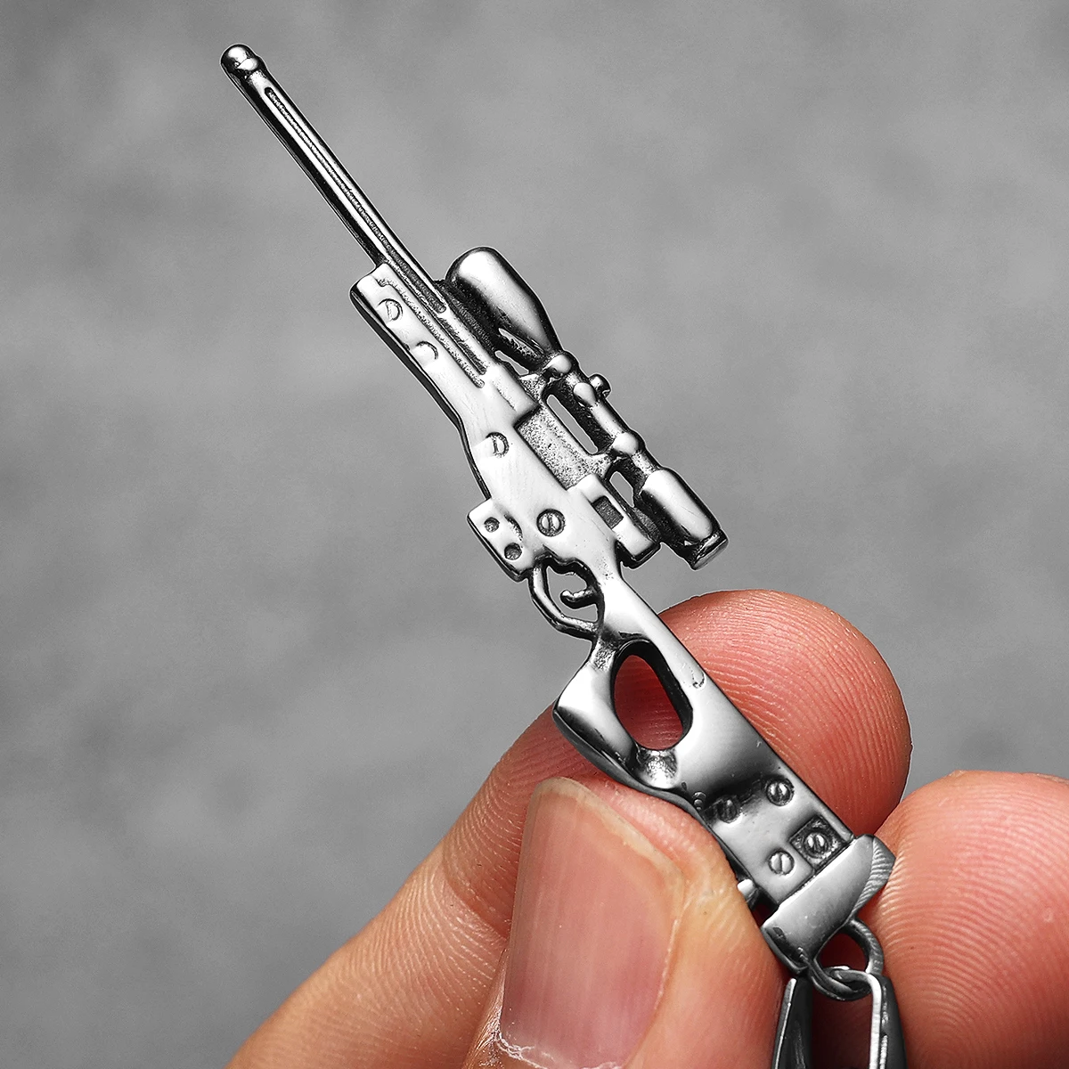 AWM Sniper Gun Stainless Steel Jewelry Fashion Men Necklaces With Pendant For Male Women Punk HipHop Accessories Gifts Wholesale 5