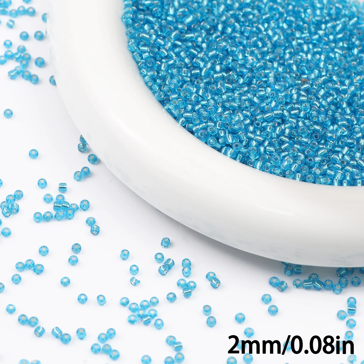 90g Transparent Glass Seed Beads for Jewelry Crafting and DIY Projects