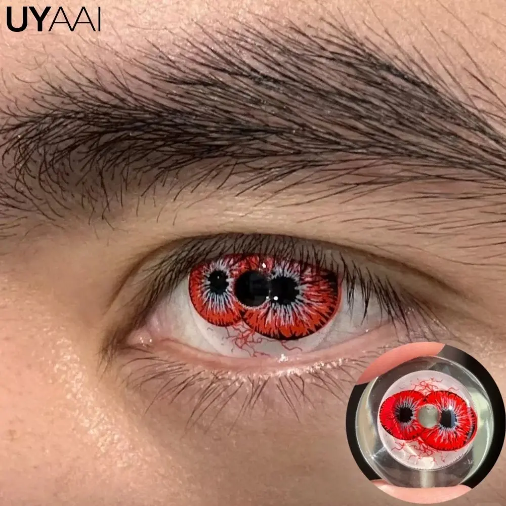 Vibrant Halloween Anime Cosplay Contact Lenses – Multicolored Edition (2-pack)