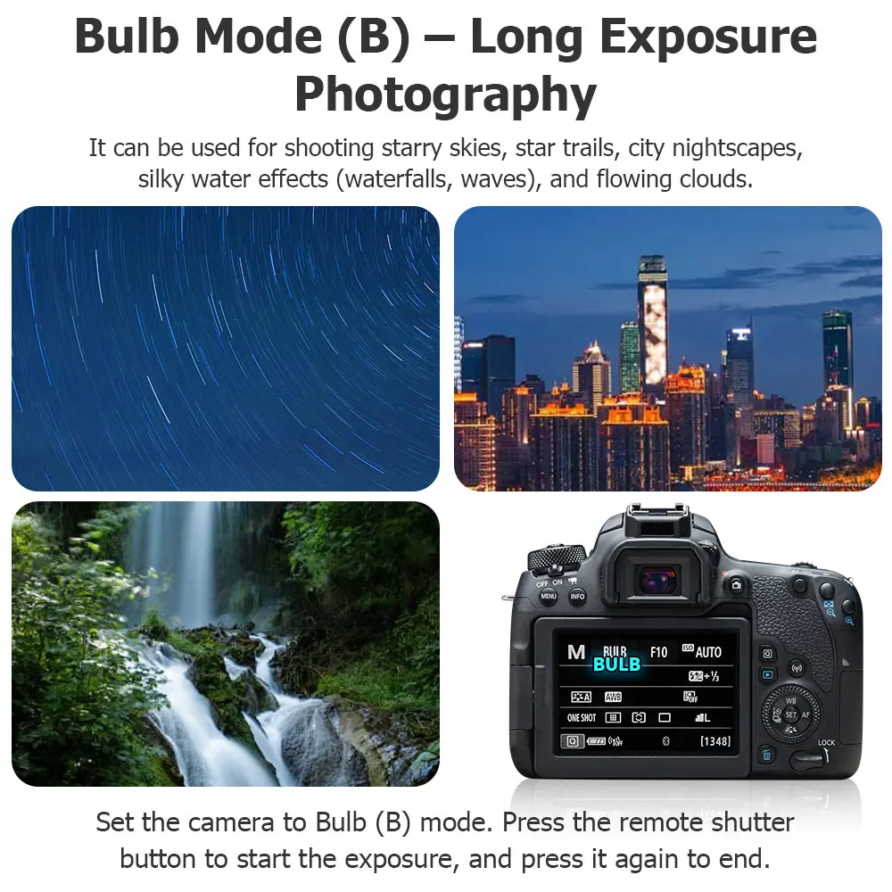 AODELAN Wireless Shutter Release for Canon Cameras, BR-E1 Replacement