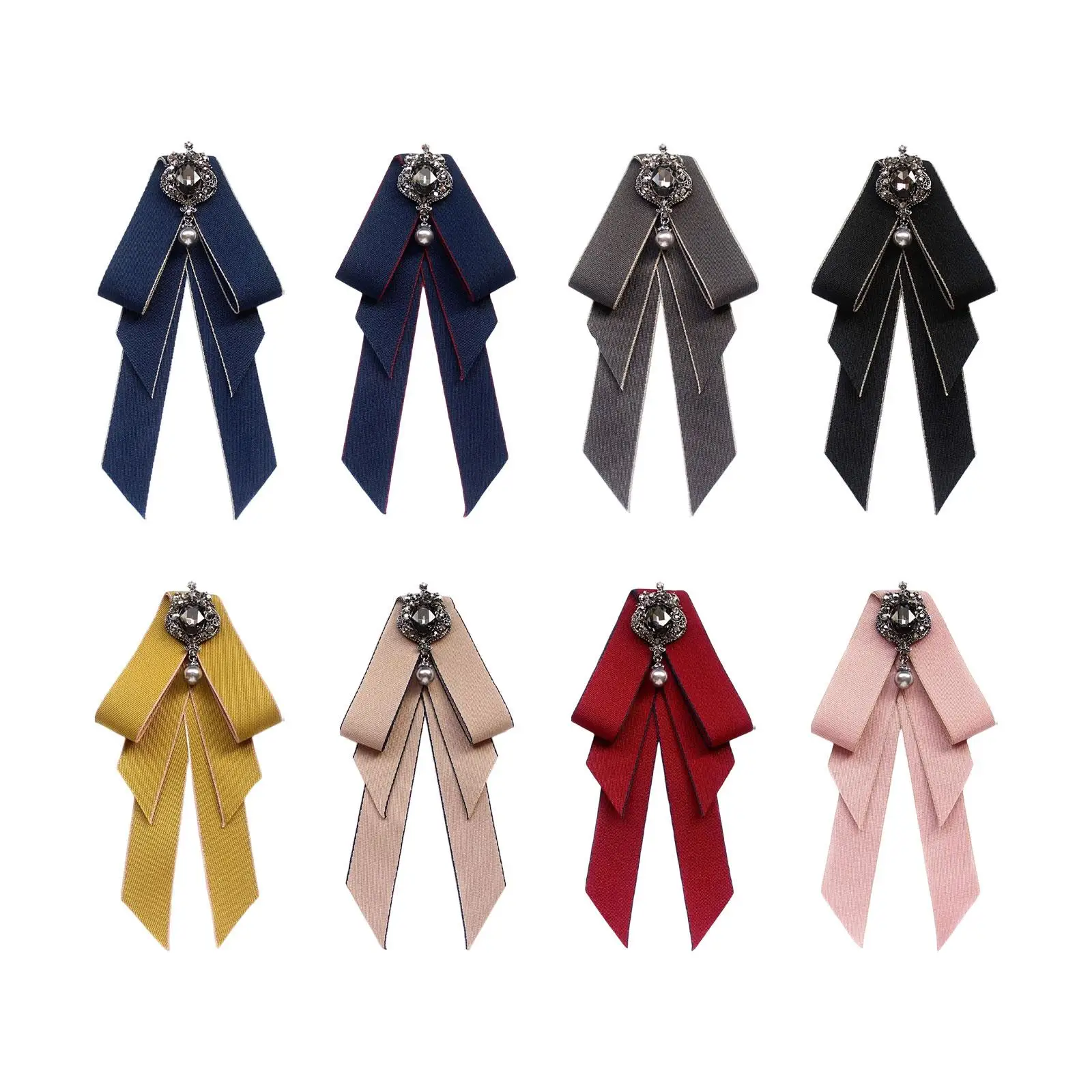

Women' Tied Bow Tie with Long Ribbon Adjustable Clothing Accessories Bowties for Party Gift Banquet Dress Shirt